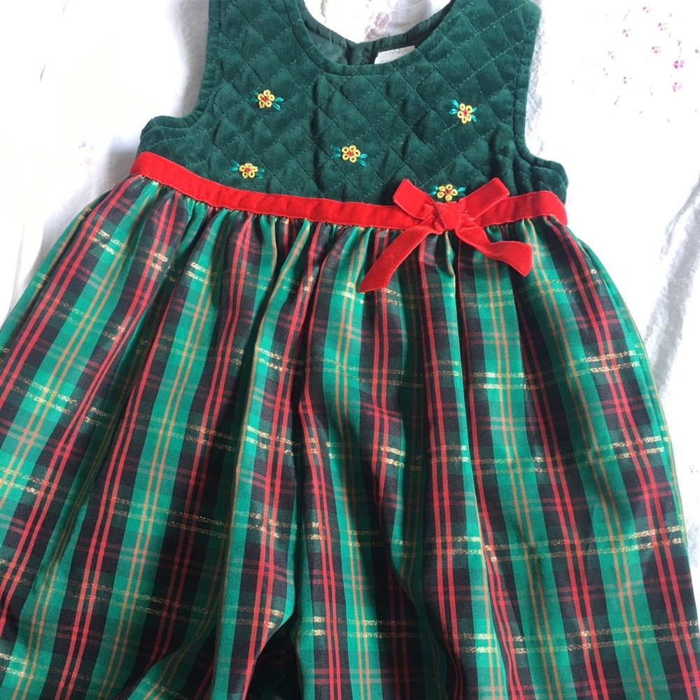 green velvet taffeta romper size 24 M